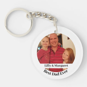 Best Dad Photo Round Sleutelhanger