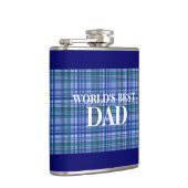 Best dad plaid scottish strepen heupfles (Rechts)