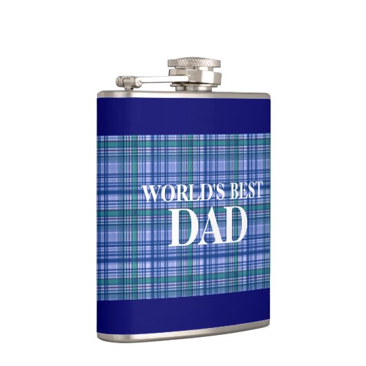 Best dad plaid scottish strepen heupfles (Rechts)