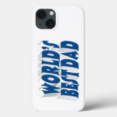 Best Dad sea blue 3d text Case-Mate iPhone Case (Achterkant)