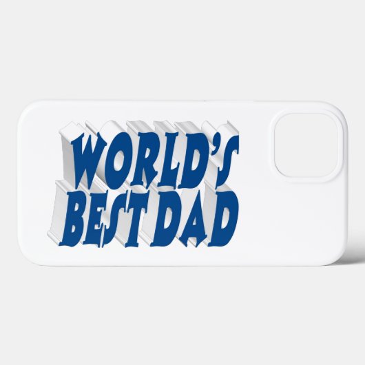 Best Dad sea blue 3d text Case-Mate iPhone Case (Achterkant (horizontaal))
