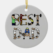 Best Dad Sports Fun Text Ornament (Voorkant)