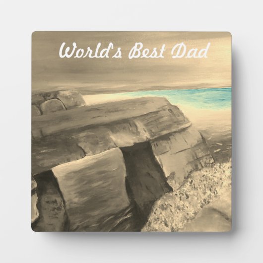 Best Dad Tabletop Plaque met Easel Fotoplaat (Voorkant)