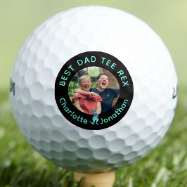 Best Dad Tee Rex kids photo Golfballen