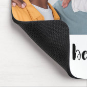 Best Dad Typografie met foto en naam Muismat (Hoek)