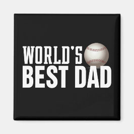 Best Dad Typography Baseball | Magneet