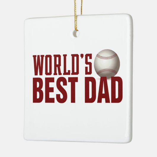 Best Dad Typography Baseball | ORNAMENT (Links)