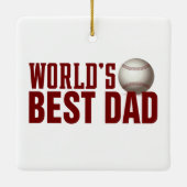 Best Dad Typography Baseball | ORNAMENT (Achterkant)