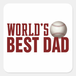Best Dad Typography Baseball | STICKER