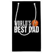 Best Dad Typography Basketball | Gift Bag Klein Cadeauzakje (Achterkant)