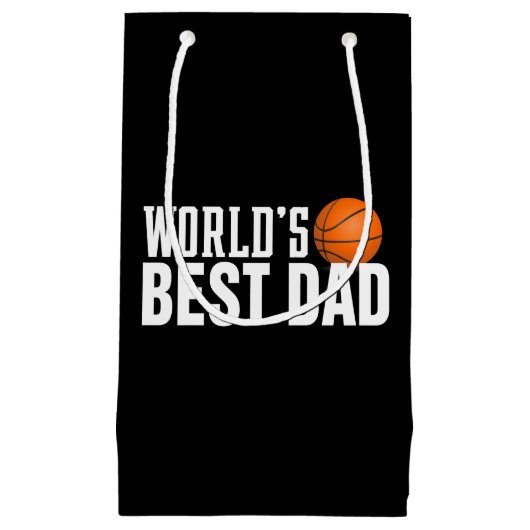 Best Dad Typography Basketball | Gift Bag Klein Cadeauzakje (Voorkant)