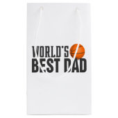 Best Dad Typography Basketball | Gift Bag Klein Cadeauzakje (Achterkant)