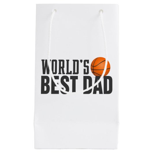 Best Dad Typography Basketball | Gift Bag Klein Cadeauzakje (Voorkant)
