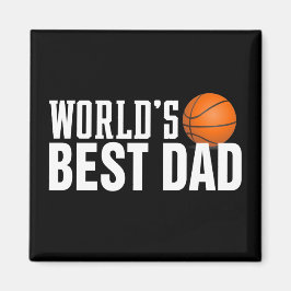 Best Dad Typography Basketball | Magneet