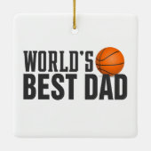 Best Dad Typography Basketball | ORNAMENT (Achterkant)