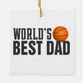 Best Dad Typography Basketball | ORNAMENT (Voorkant)