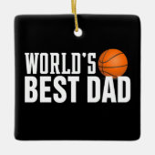 Best Dad Typography Basketball | ORNAMENT (Voorkant)