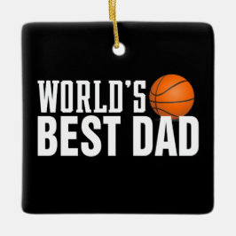 Best Dad Typography Basketball | ORNAMENT