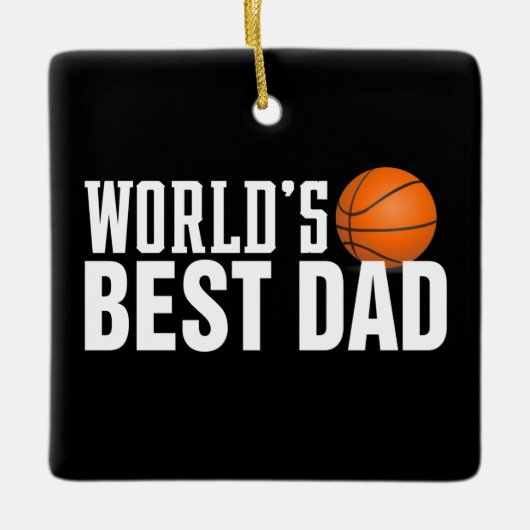 Best Dad Typography Basketball | ORNAMENT (Voorkant)