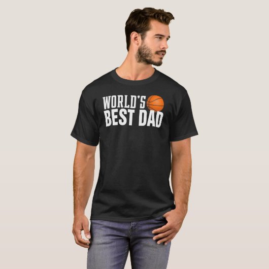 Best Dad Typography Basketball | SHIRT (Voorkant volledig)