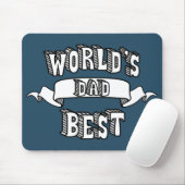 Best Dad Typography Text Mousepad Muismat (Met muis)