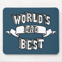 Best Dad Typography Text Mousepad