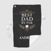 Best Dad van Par Custom Golf Towel Golfhanddoek (Insitu)