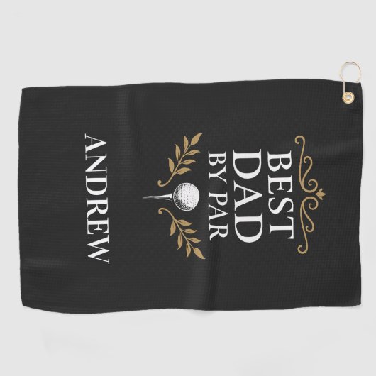Best Dad van Par Custom Golf Towel Golfhanddoek (Horizontaal)