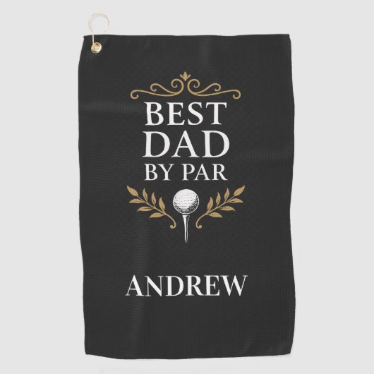 Best Dad van Par Custom Golf Towel Golfhanddoek (Voorkant)