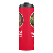 Best Dad van Par Custom Kind Foto Red Thermosbeker (Voorkant)