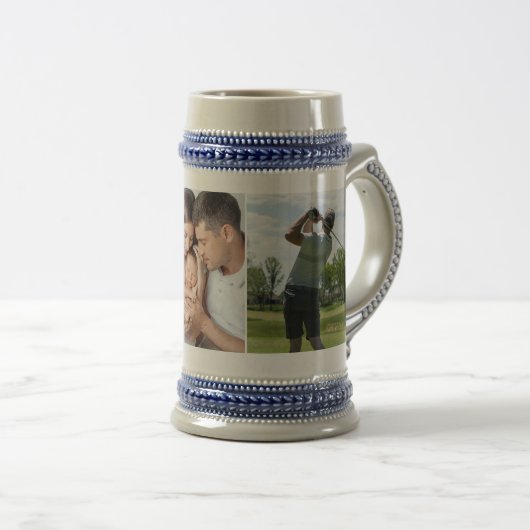 Best Dad van Par Custom Photos Vaderdag Bierpul (Voorkant rechts)