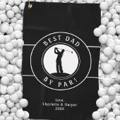 Best Dad van Par Elegant Sports Golfer Black White Golfhanddoek