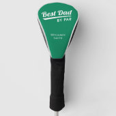 Best Dad van Par Father's Custom Name Green Golfheadcover (Voorkant)