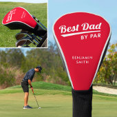 Best Dad van Par Father's Custom Name Red Golfheadcover