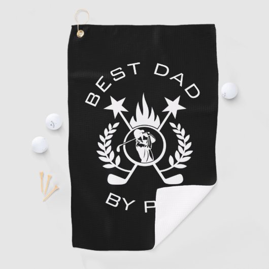 Best Dad van Par Father's Gift Golfhanddoek (Insitu)