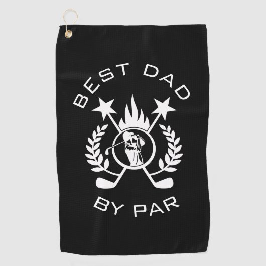 Best Dad van Par Father's Gift Golfhanddoek (Voorkant)