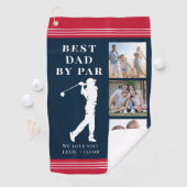 Best Dad van Par Foto Vaderdag Golfhanddoek (Insitu)