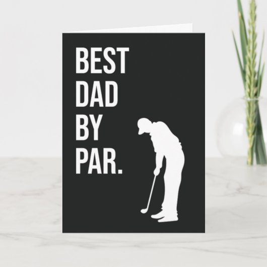 Best Dad van Par Funny Golf Kaarten voor Father Hu (Voorkant)