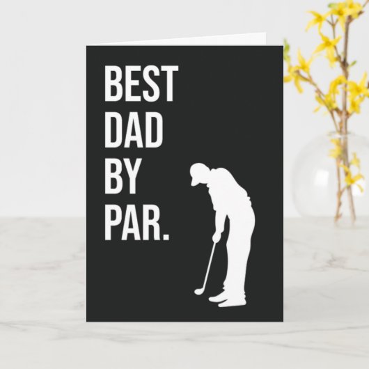 Best Dad van Par Funny Golf Kaarten voor Father Hu (Gele Bloem)