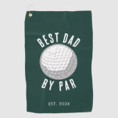 Best Dad van Par Golf Gag Green Custom Golfhanddoek (Voorkant)