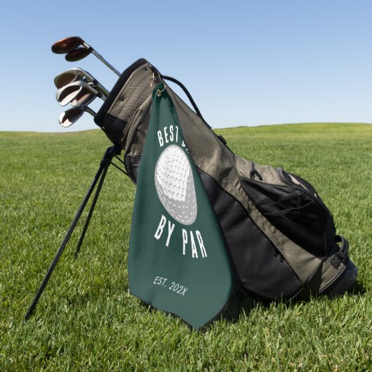 Best Dad van Par Golf Gag Green Custom Golfhanddoek (Groen)