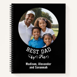 Best Dad van Par Golf Lover Photo Black Notitieboek