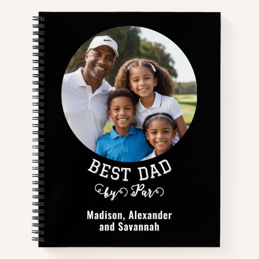 Best Dad van Par Golf Lover Photo Black Notitieboek (Voorkant)