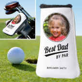 Best Dad van Par Kind Fotonaam White Putter Golfheadcover