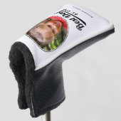 Best Dad van Par Kind Fotonaam White Putter Golfheadcover (3/4 voorkant)
