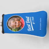 Best Dad van Par Kinderen fotonaam Blue Putter Golfheadcover (Voorkant)