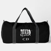 Best Dad van par monogram initialen zwart wit Plunjezak (Voorkant)