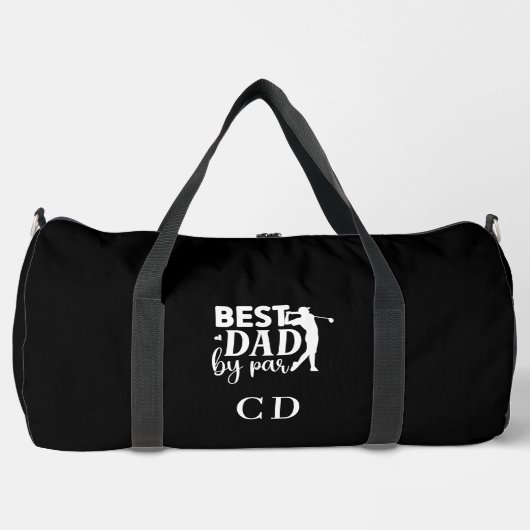 Best Dad van par monogram initialen zwart wit Plunjezak (Voorkant)