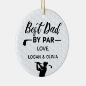 Best Dad van Par Simple & Custom Name Keramisch Ornament (Rechts)