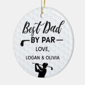 Best Dad van Par Simple & Custom Name Keramisch Ornament (Links)